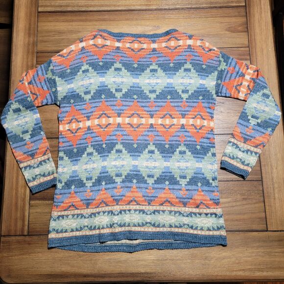 Denim & Supply X Ralph Lauren LS Knit Sweater Aztec Pattern - Size Small - Picture 2 of 3